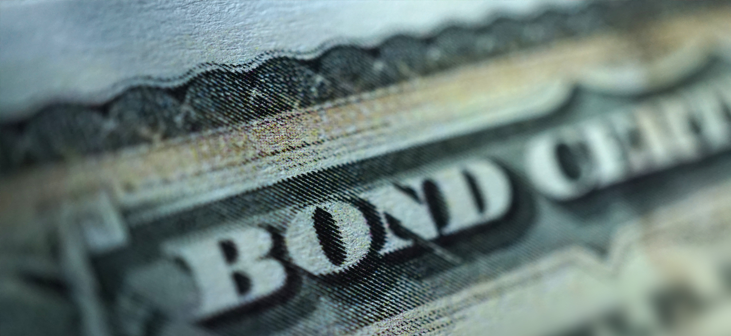 Closeup of bond certicate