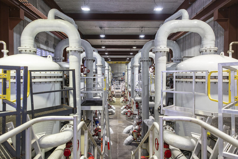 Tampa Bay Seawater Desalination Facility diatomaceous earth filters