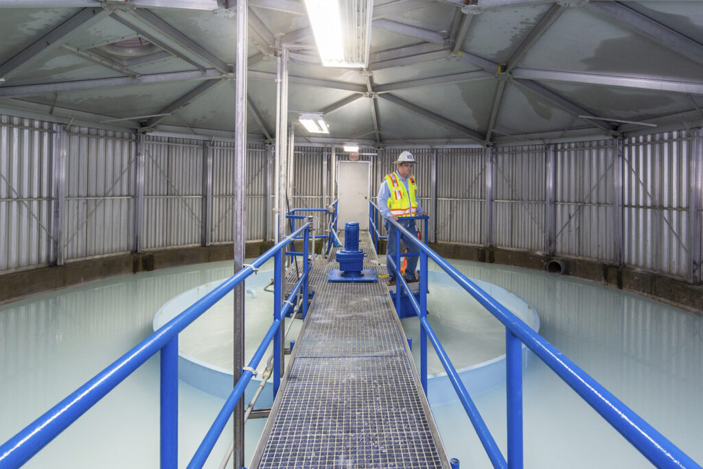 Inside Desalination Plant Lime Saturator