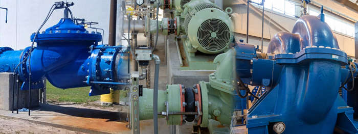 Collage of new pumps and valve