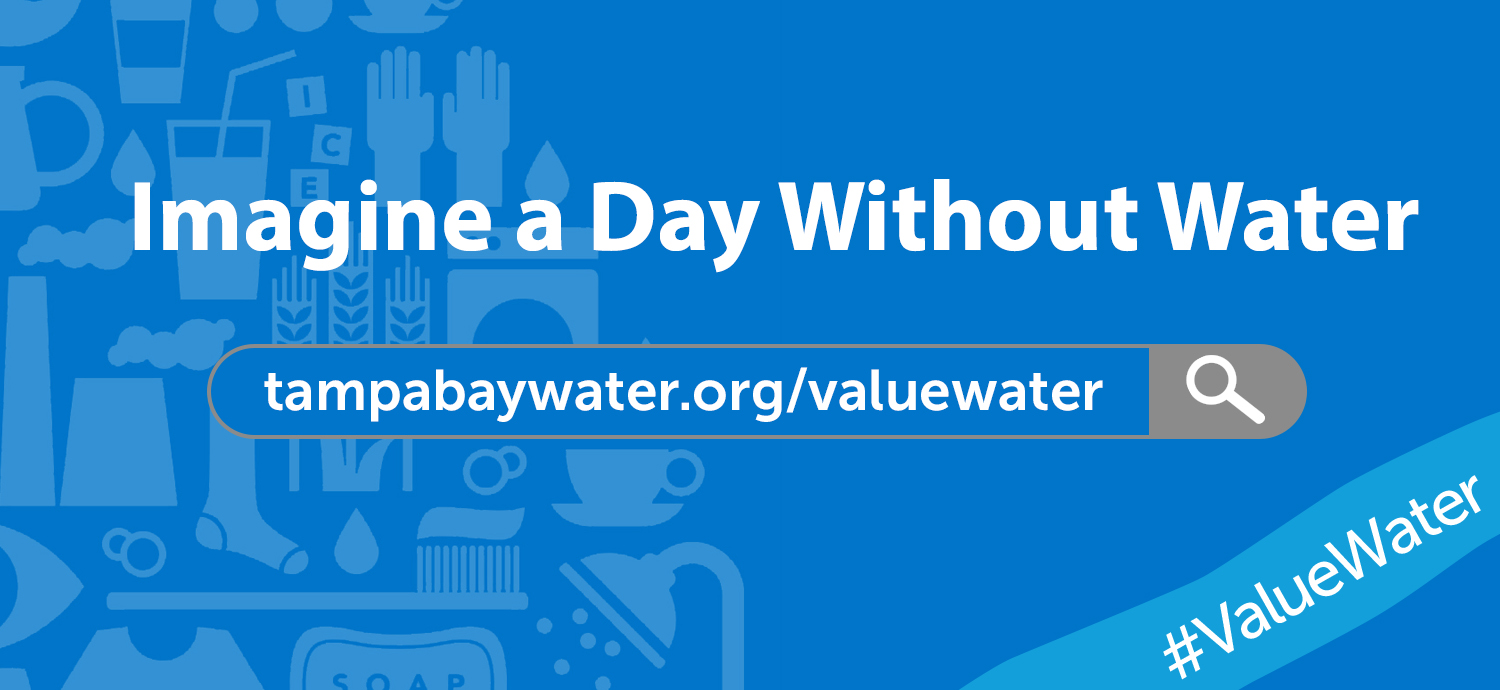 Imagine a Day Without Water: tampabaywater.org hashtag ValueWater